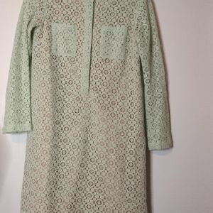 Victoria Beckham mint green lace dress XL